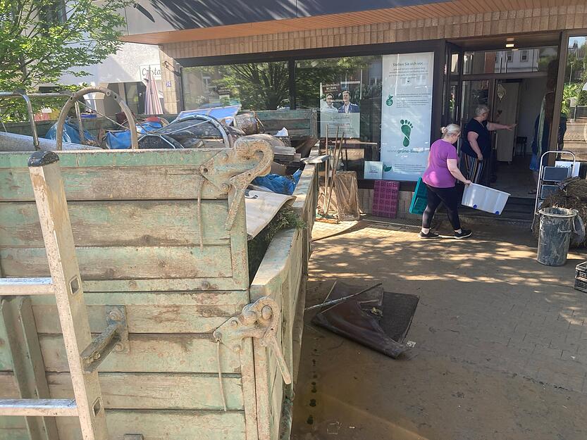 Auch Geschäfte sind nach einem Unwetter in Gemmingen betroffen.