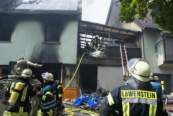 Gro&szlig;brand in L&ouml;wenstein | 25.07.