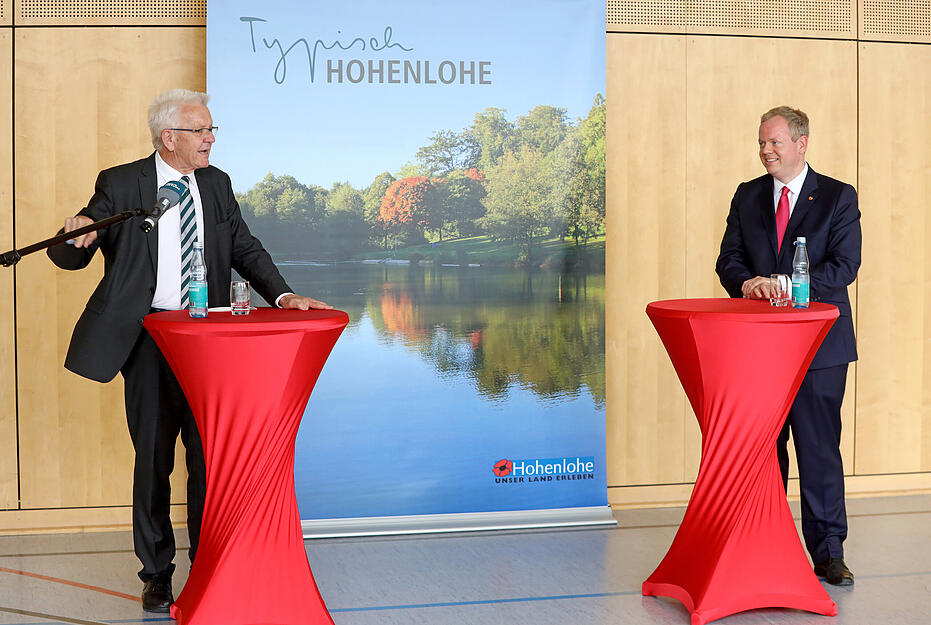 Ministerpr&auml;sident Winfried Kretschmann in Hohenlohe, Kupferzell