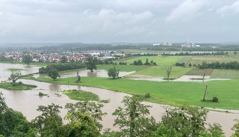 Überschwemmungen nach Dauerregen: Landkreis Heilbronn in Bildern