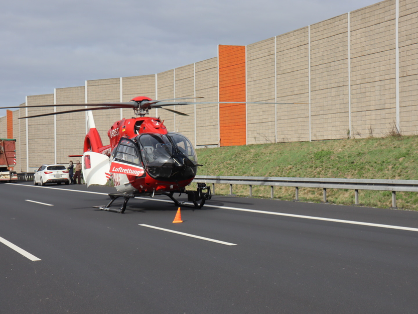 Ein Rettungshubschrauber kam zum Einsatz.