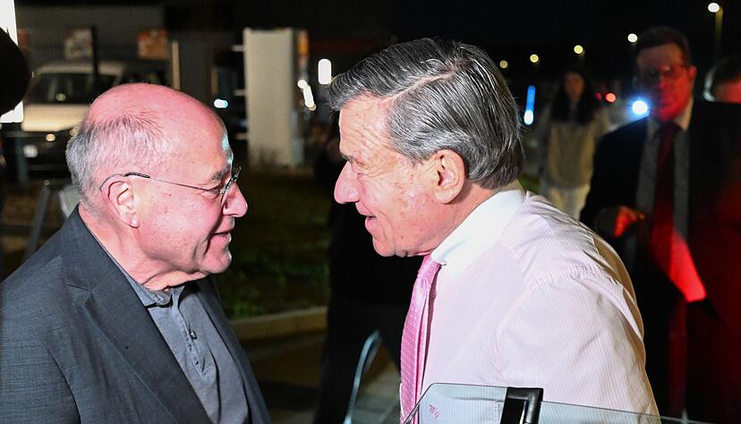 Gregor Gysi und Wolfgang Grupp vor dem gemeinsamen Talk.