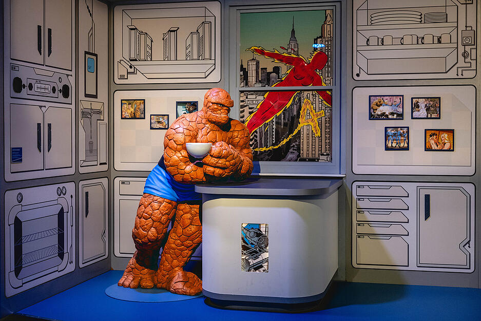 Eine Wanderausstellung zeigt jetzt die Geschichte von Marvel.