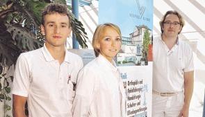 Als Sportler und Mediziner top (von links): Felix Schumann, Mignon Vatlach und Gunnar Pfingsten.Foto: Maurhoff Als Sportler und Mediziner top (von links): Felix Schumann, Mignon Vatlach und Gunnar Pfingsten.Foto: Maurhoff