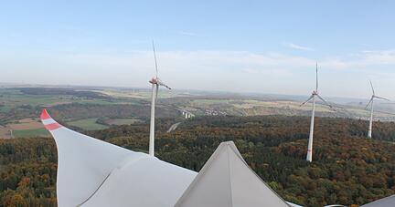 Photovoltaik und Windkraft: Entlang von Kocher, Jagst und Seckach wird erneuerbare Energie erzeugt.
Foto: Archiv/Gajer