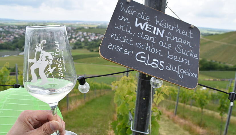 Die Weisheiten und Sinnspr&uuml;che der Vierteles-Schlotzer sind allgegenw&auml;rtig - dieses Original eines W&uuml;rttemberger-Wein-Trinkers findet man auf der G&auml;wele-Tour aber kaum.