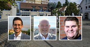 Am 9. November ist Bürgermeisterwahl in Talheim: Pascal Bopp (von links), Alexander Mohaupt und Antonio Fellini haben ihren Hut in den Ring geworfen.