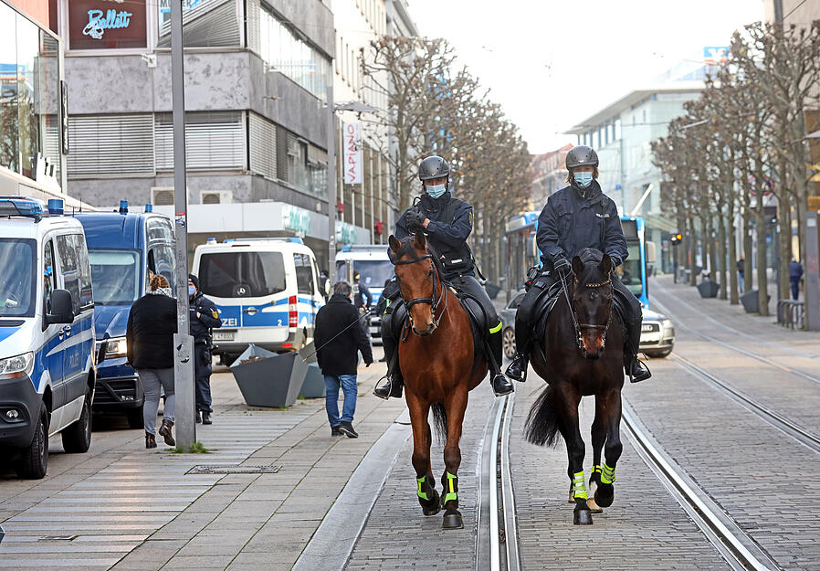 Die Polizei war mit einem größeren Aufgebot im Einsatz.