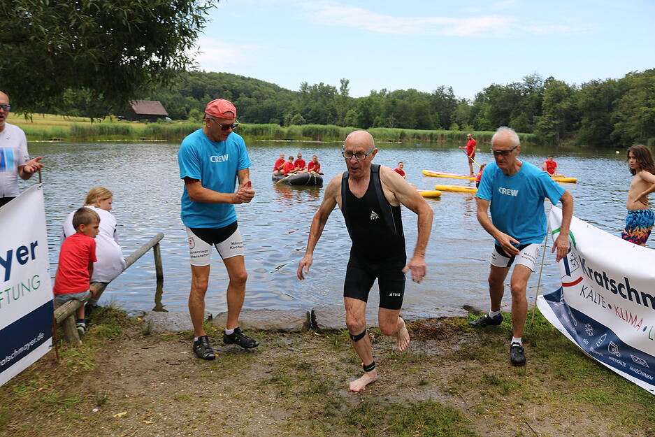Kratschmayer-Triathlon in Waldenburg: 191 Einzelstarter und 44 Staffeln nehmen beim Sport-Event teil