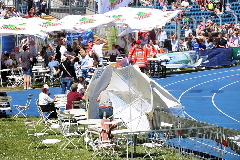 Zu Schaden soll bei der Aktion beim Trollinger-Marathon in Heilbronn niemand gekommen sein.