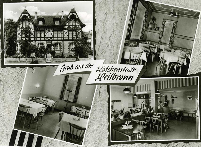 Zusammengestellt von Archiv und Dokumentation der Heilbronner Stimme 
Blick auf das Heilbronner Gasthaus Volksgarten in der Pfühlstraße 57. Das schmucke Gebäude wurde 1898 von dem renommierten Architekturbüro Maute und Moosbrugger im Stile eines englischen Landhauses gebaut. 1962 erwirbt das Ehepaar Karla und Helmut Schindler das beliebte Ausflugslokal. Postkartenansicht mit rückseitiger Beschriftung: Gaststätte "Volksgarten", Bes. Helmut Schindler. Foto Welk, 71 Heilbronn.
