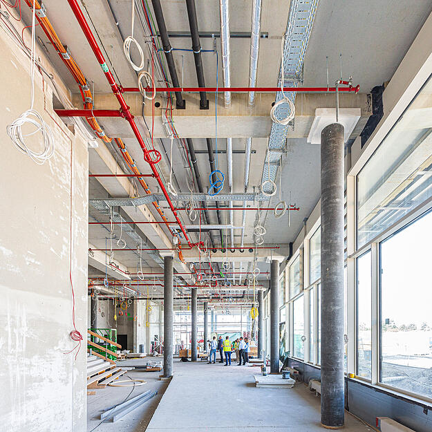 Baustellen-Besichtigung der Josef-Schwarz-Schule im Neckarbogen