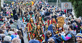 Bunte Kost&uuml;me und viele Zuschauer: Der Faschingsumzug in Brackenheim lockte im vergangenen Jahr zahlreiche Narren in die Innenstadt.