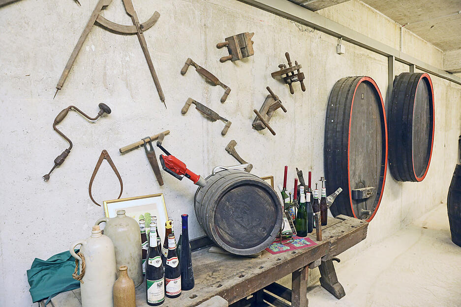Blick in den Wein-Schatzkeller der WG Heilbronn