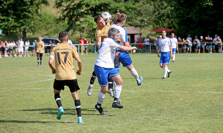 Fussball Spfr Neckarwestheim gegen SGM H&ouml;chstberg/Tiefenbach, Relagationsspiel in die Bezirksliga in Dahenfeld