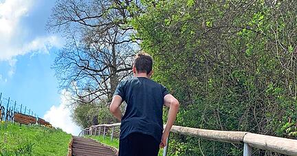 Beim Treppenlaufen ist Muskelkater programmiert.
Foto: Valerie Blass