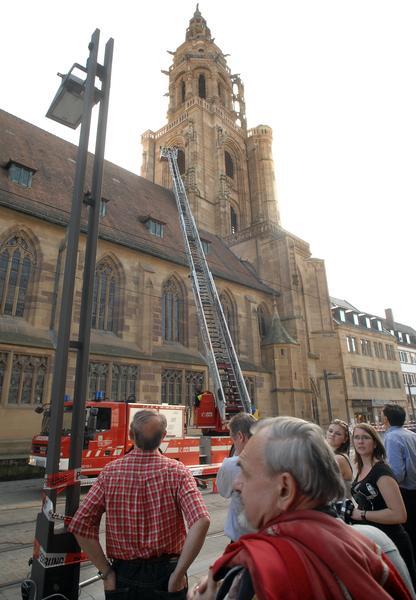 Steinschlag an Kilianskirche | 10.04.