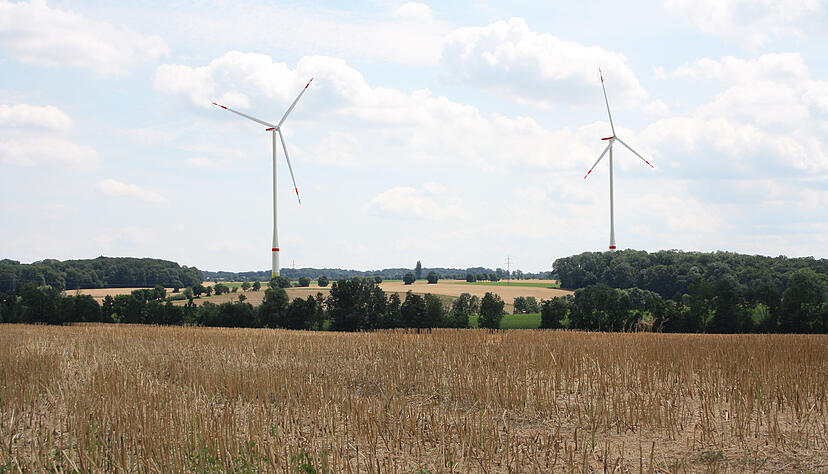 So sollen sich die beiden Windräder nach den Plänen von Würth in die Landschaft nahe Übrigshausen einfügen. So sollen sich die beiden Windräder nach den Plänen von Würth in die Landschaft nahe Übrigshausen einfügen.