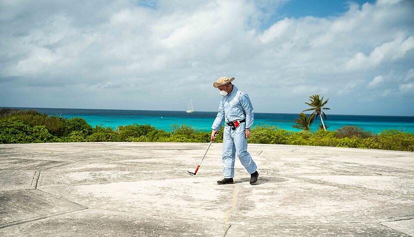 Strahlenexperten von Greenpeace sammelten kürzlich auf den Marshallinseln neue Daten. Strahlenexperten von Greenpeace sammelten kürzlich auf den Marshallinseln neue Daten.