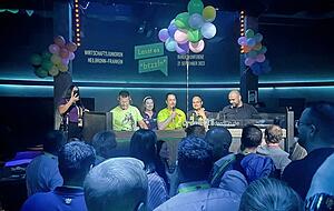 Bis sp&auml;t in die Nacht feierten die Teilnehmer den Beginn der Buko am Donnerstagabend im Heilbronner Club Creme 21.
Foto: Wirtschaftsjunioren Heilbronn-Franken