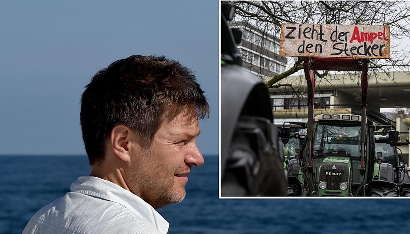 Wütende Bauern verhinderten, dass Vizekanzler Robert Habeck (Grüne) an der Nordseeküste eine Fähre verließ. Wütende Bauern verhinderten, dass Vizekanzler Robert Habeck (Grüne) an der Nordseeküste eine Fähre verließ.