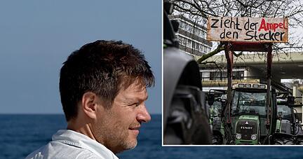 Wütende Bauern verhinderten, dass Vizekanzler Robert Habeck (Grüne) an der Nordseeküste eine Fähre verließ. Wütende Bauern verhinderten, dass Vizekanzler Robert Habeck (Grüne) an der Nordseeküste eine Fähre verließ.