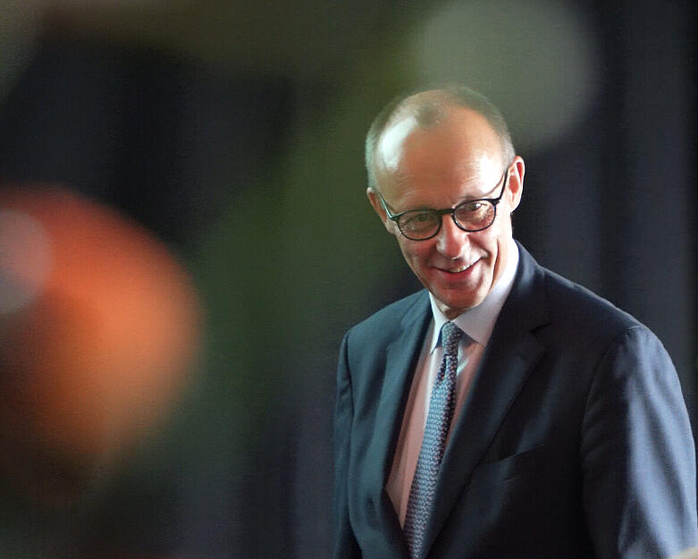 Auch Friedrich Merz zeigte sich auf der Bühne vom Ipai-Gelände beeindruckt. Seine Rede dauerte 19 Minuten.