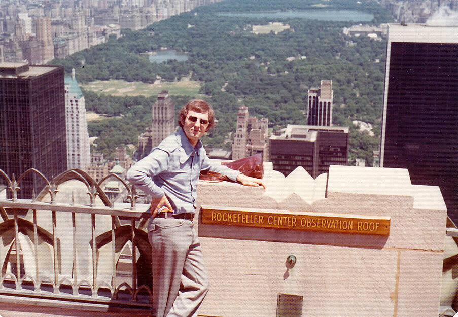Blick auf den Central Park vom Rockefeller Center Observation Roof (1974).