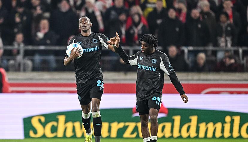 Sp&auml;ter Jubel: Leverkusen gewinnt in Stuttgart.