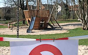 In Neckarsulm sind wie vielerorts Spielflächen gesperrt. 
Fotos: Hoffmann