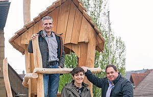 Ortsbaumeister Frank Wengert (links), Bauamtsleiterin Annika G&auml;rtner und Bauingenieur Steffen K&ouml;hler.