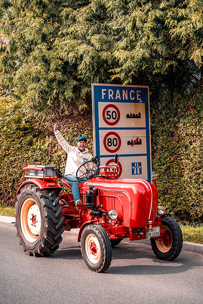 Grenz&uuml;berschreitung in Frankreich.