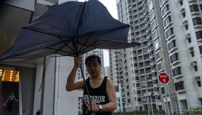 In Hongkong galt die h&ouml;chste Taifun-Warnstufe.