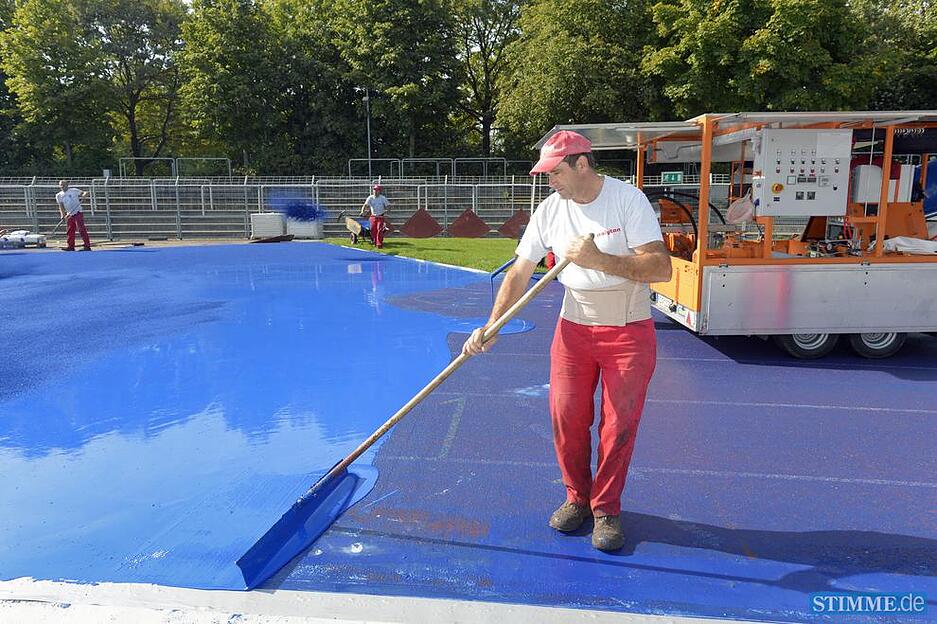 Neue Tartanbahn Frankenstadion | 2.10.