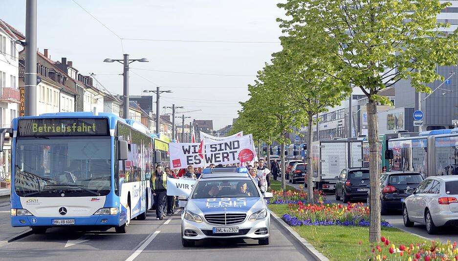 Verdi-Warnstreik in Heilbronn Verdi-Warnstreik in Heilbronn