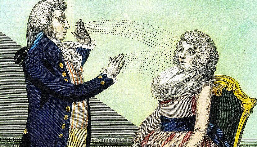 Gmelin untersuchte die Übertragung von "Lebensenergie" auf den Patienten. Gmelin untersuchte die Übertragung von "Lebensenergie" auf den Patienten.