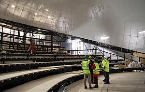 Herzst&uuml;ck der neuen Experimenta: Im Science Dome mit der 3 -D-Kuppel und der drehbaren Zuschauertrib&uuml;ne sollen bis zu 152 Besucher Spektakul&auml;res erleben.