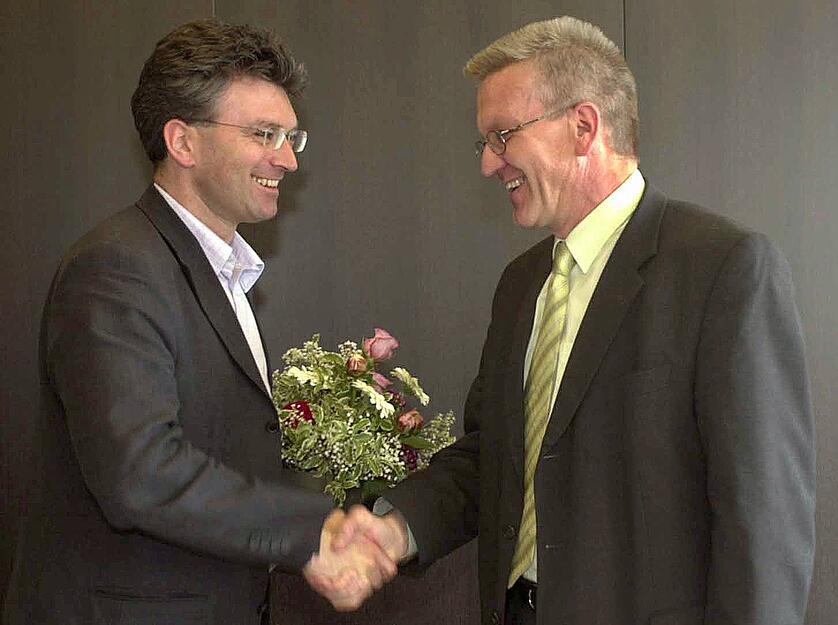 Ab 2002 löst er Dieter Salomon ab, der Oberbürgermeister von Freiburg wird und wird Vorsitzender der Grünen-Fraktion. Foto: dpa