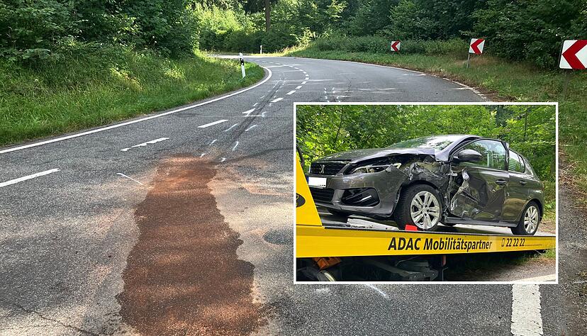 Rund zwei Stunden lang blieb die Kreisstraße 9550 bei Untergruppenbach-Donnbronn nach dem Unfall voll gesperrt. Rund zwei Stunden lang blieb die Kreisstraße 9550 bei Untergruppenbach-Donnbronn nach dem Unfall voll gesperrt.