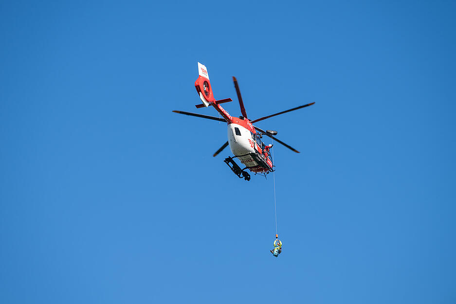 Auch Hubschrauber wurde eingesetzt.