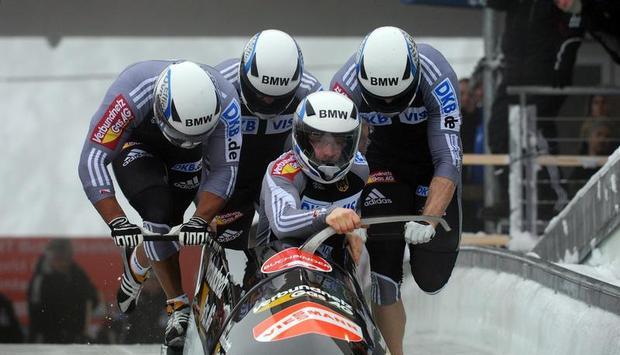 Manuel Machata, Richard Adjei, Andreas Bredau und Florian Becke aus Deutschland starten zum 1. Lauf. Manuel Machata, Richard Adjei, Andreas Bredau und Florian Becke aus Deutschland starten zum 1. Lauf.