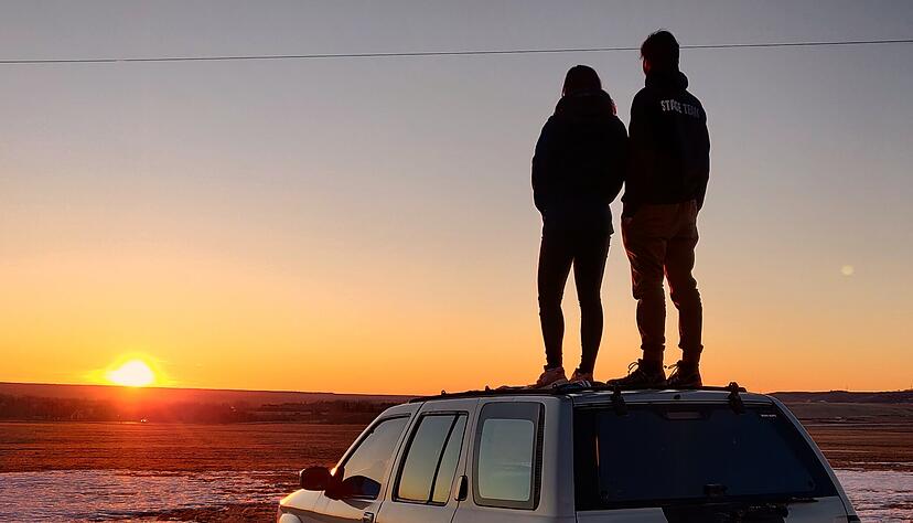 Manchmal sind es die vermeintlich keinen Dinge im Leben, die einen glücklich machen - wie ein Sonnenaufgang.