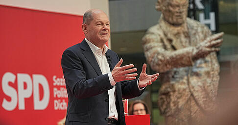 Olaf Scholz, designierter SPD Kanzler und geschäftsführender Bundesminister der Finanzen. Foto. dpa