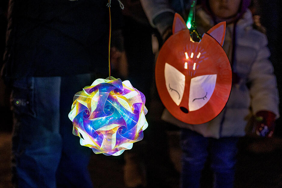 Laternen erleuchten am Donnerstag die Straßen in Heilbronn beim Event Lichtermeer. Laternen erleuchten am Donnerstag die Straßen in Heilbronn beim Event Lichtermeer.