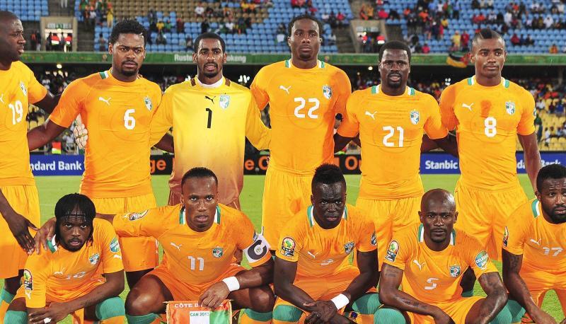 Das Team der Elfenbeinküste. Foto: epa