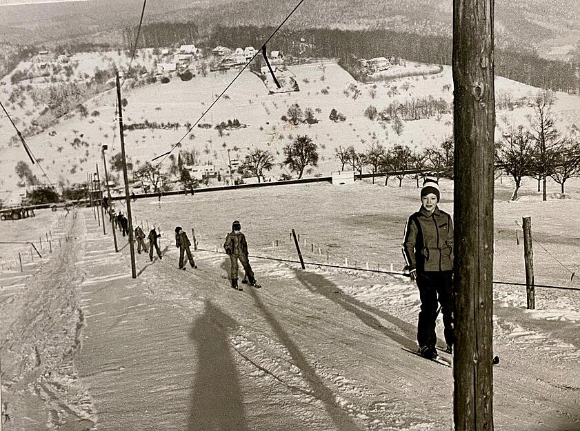 Skifahren auf dem Juxkopf im Jahr 1979. Skifahren auf dem Juxkopf im Jahr 1979.