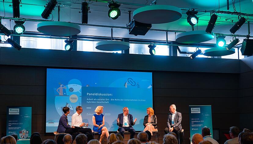 &Uuml;ber neue Formen der Arbeit ging es beim Zukunftsforum des Fraunhofer IAO.
Foto: Ludmilla Parsyak | Fraunhofer IAO