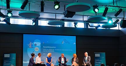 &Uuml;ber neue Formen der Arbeit ging es beim Zukunftsforum des Fraunhofer IAO.
Foto: Ludmilla Parsyak | Fraunhofer IAO