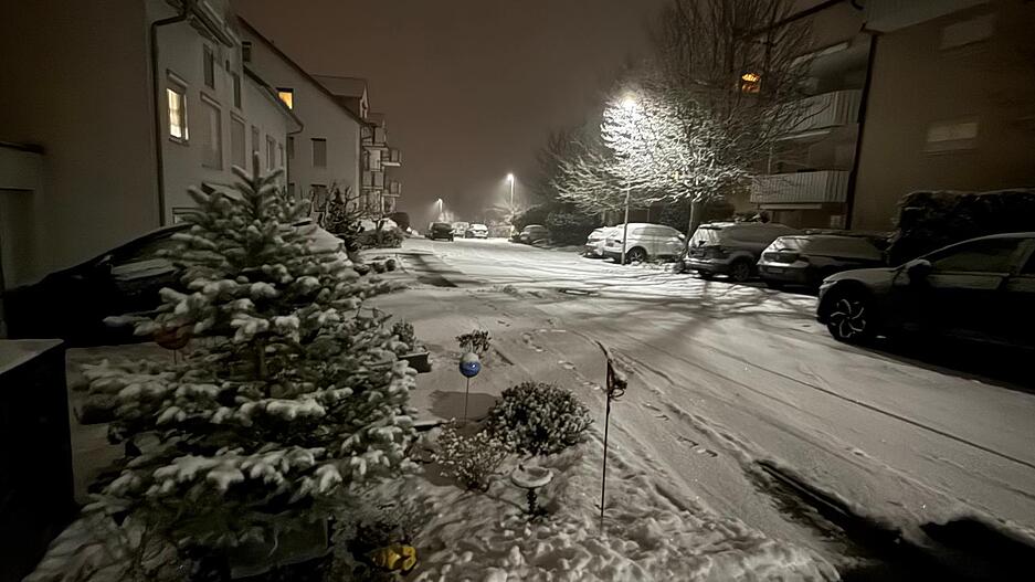 Mehrere Zentimeter liegen auch in Talheim (Landkreis Heilbronn).