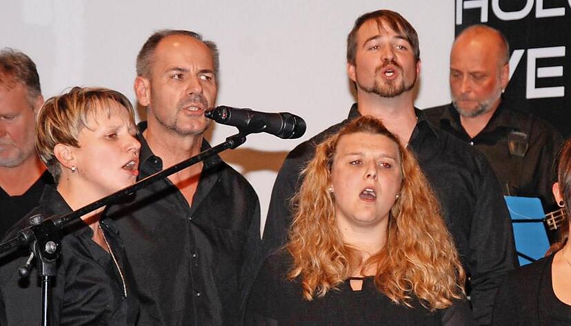 Das Siegelsbacher Geburtstagskind Melodiven sang auf der Chorparty gemeinsam mit den Flying Voices, die dem gleichen Verein angehören.Foto: Gabriele Schneider